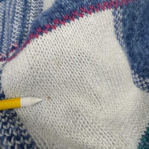 Vtg Colours by Alexander Julian 3D Square Mens XL Cable Knit Sweater Biggie USA - Picture 9 of 12